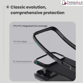 Nillkin Frosted shield plastikinis dėklas - juodas (Apple Iphone 17 Pro Max/18 Pro Max)